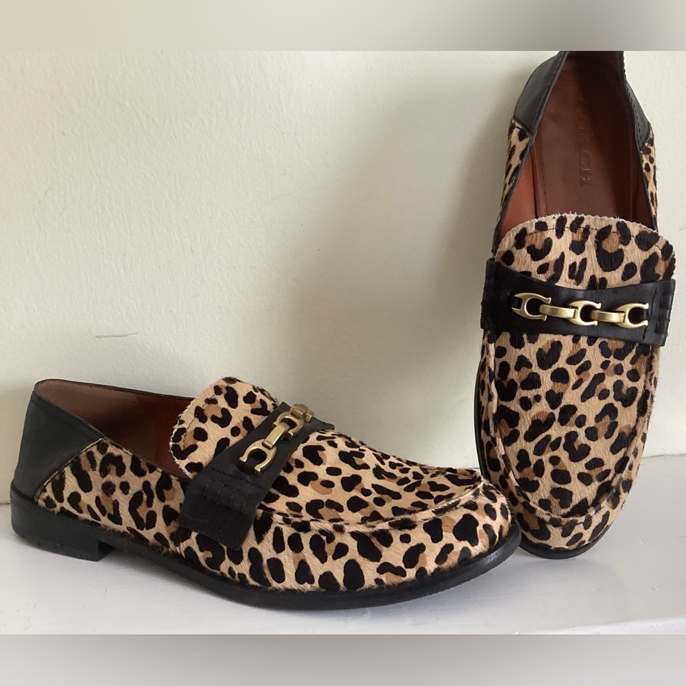 COACH LOAFER- Putnam loafer with leopard print calf hair